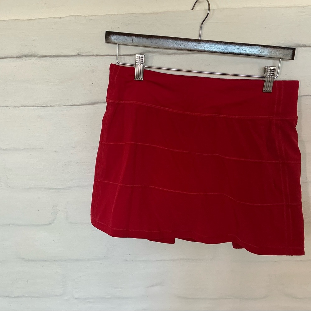 Lululemon Athletica Vibrant Red Mini Skirt